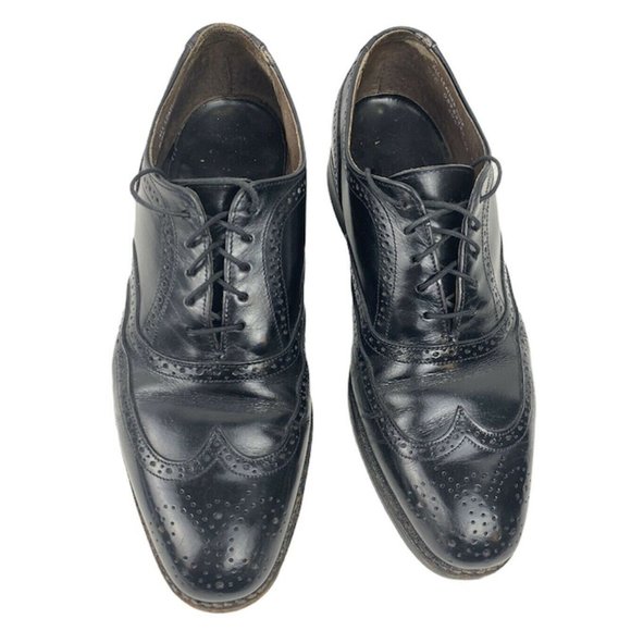 Comfort Plus Mens 9 D/C Leather Wing Tip Oxford Dr - Picture 2 of 6